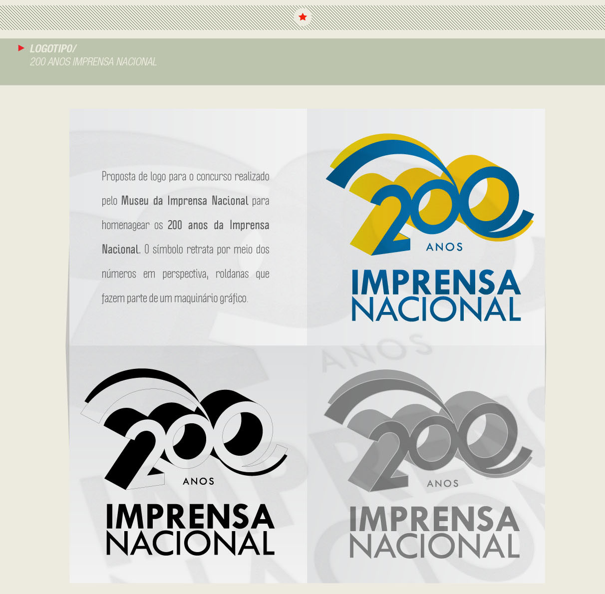 Logomarca - 200 anos de Imprensa Nacional