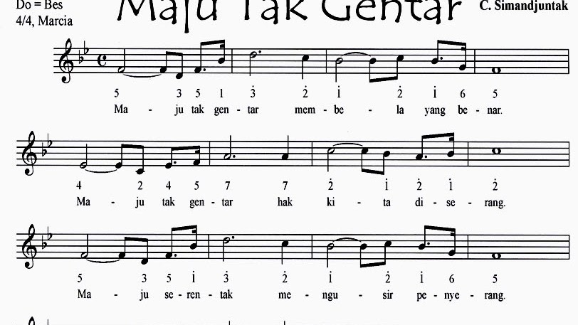 Lirik Lagu Maju Tak Gentar Lirik Lagu Maju Tak Gentar