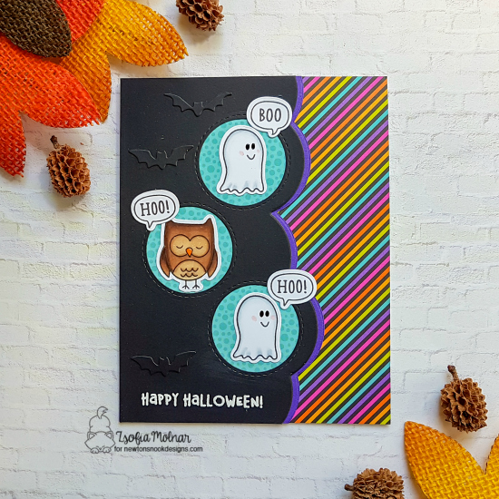 Halloween Boo Hoo Card by Zsofia Molnar | Boo Hoo Stamp Set by Newton's Nook Designs #newtonsnook #handmade #halloween