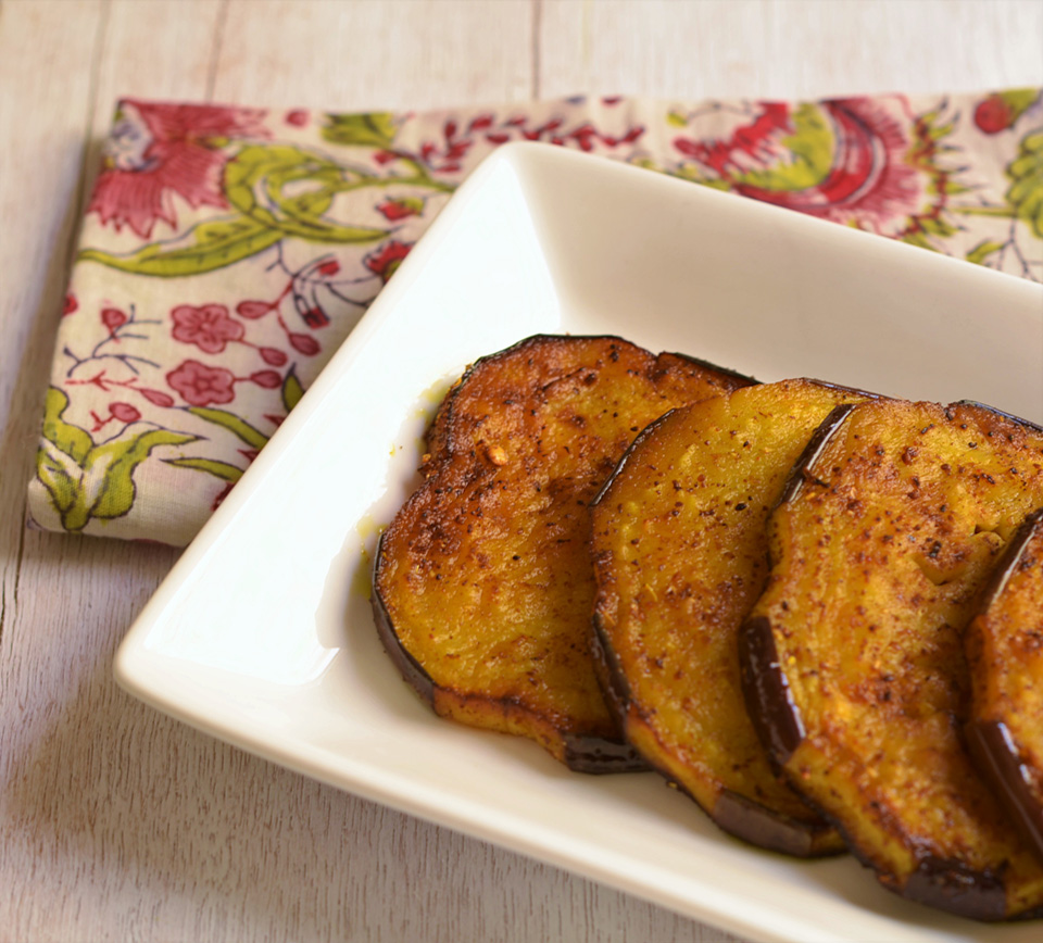 Erica's Yummy Food Fried Eggplant Slices Layered With Yoghurt