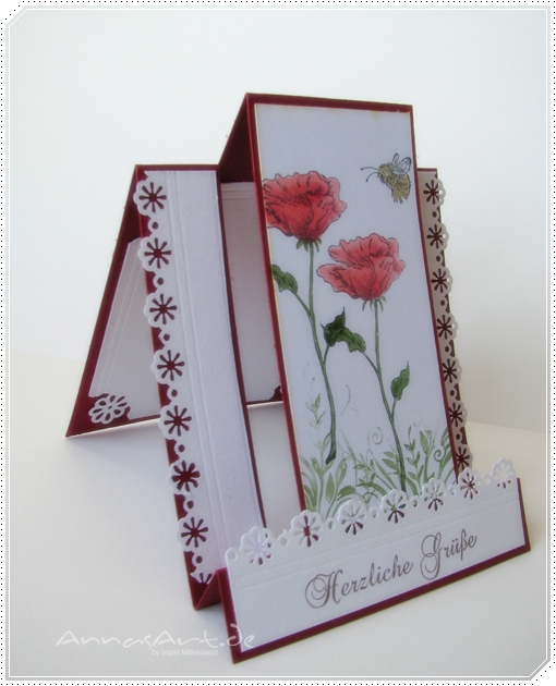 AnnasArt: Fun Fold Card mit Mohnblüten