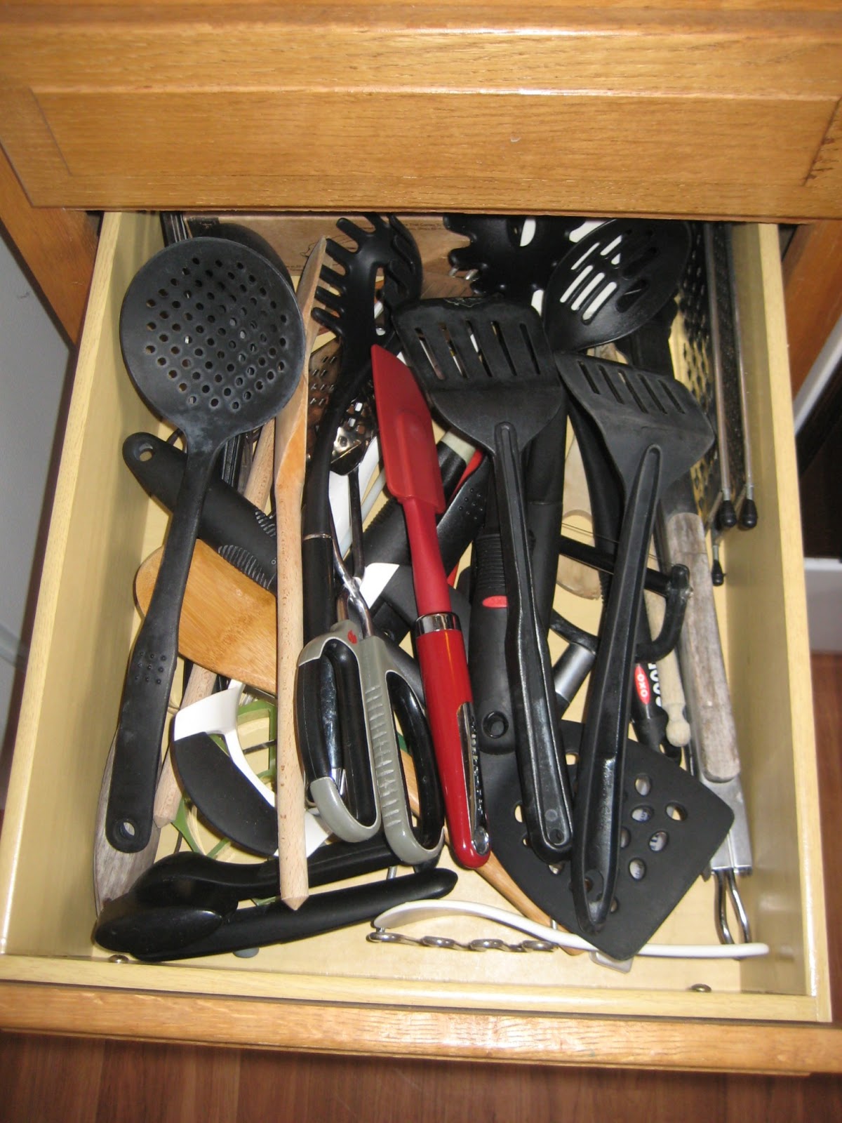 In the sweet sunshine That messy kitchen utensil drawer...