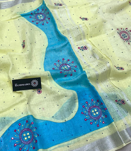 Lenin Mirror Work sarees