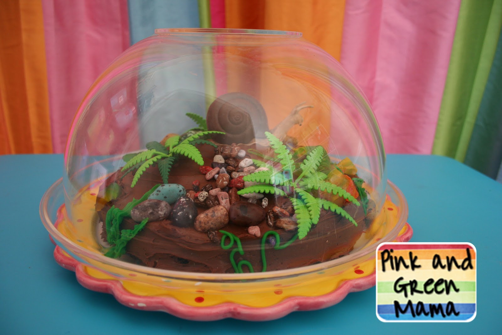 Pink and Green Mama * Terrarium Themed Birthday Cake!