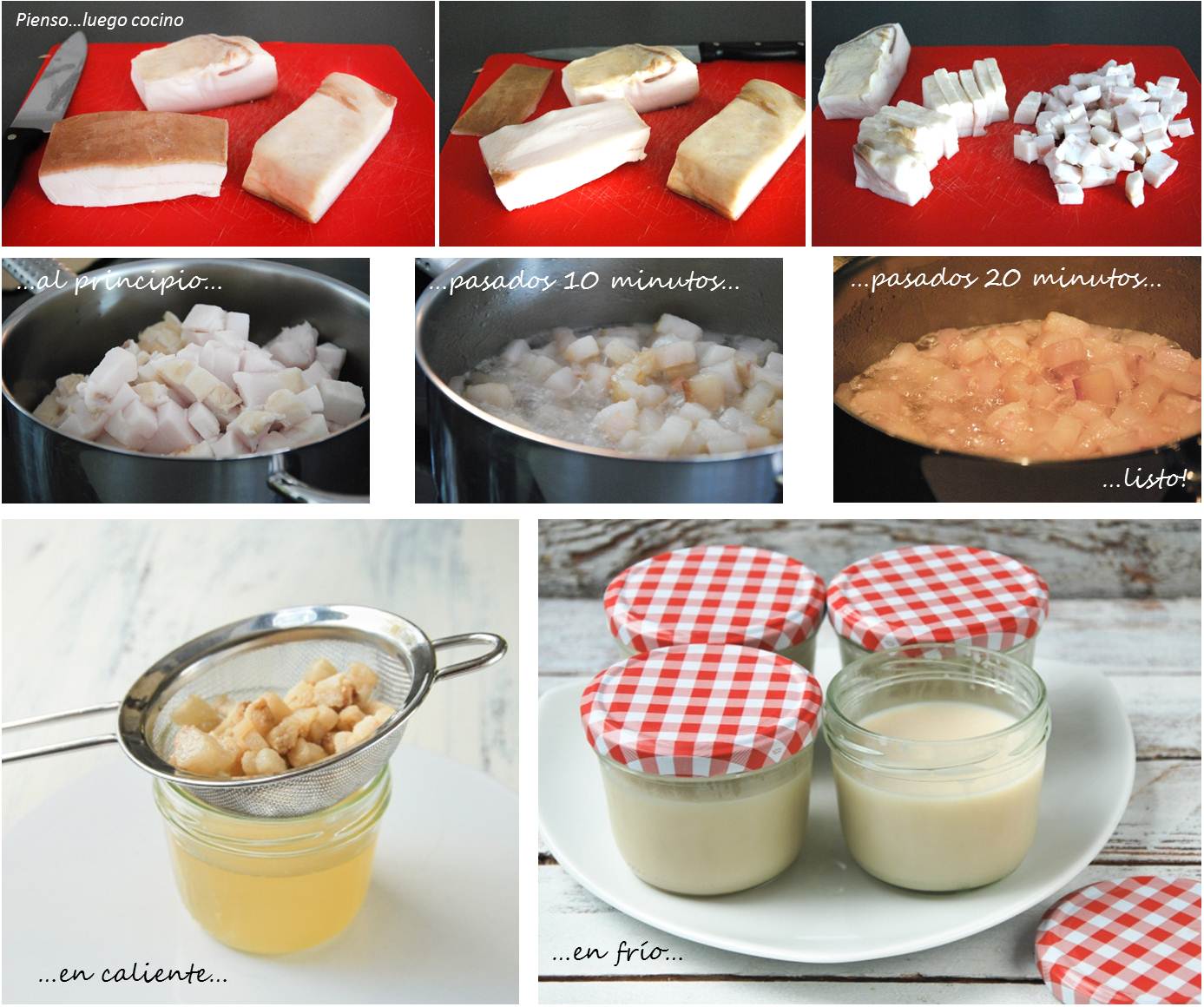 Pienso...luego cocino Preparar manteca de cerdo