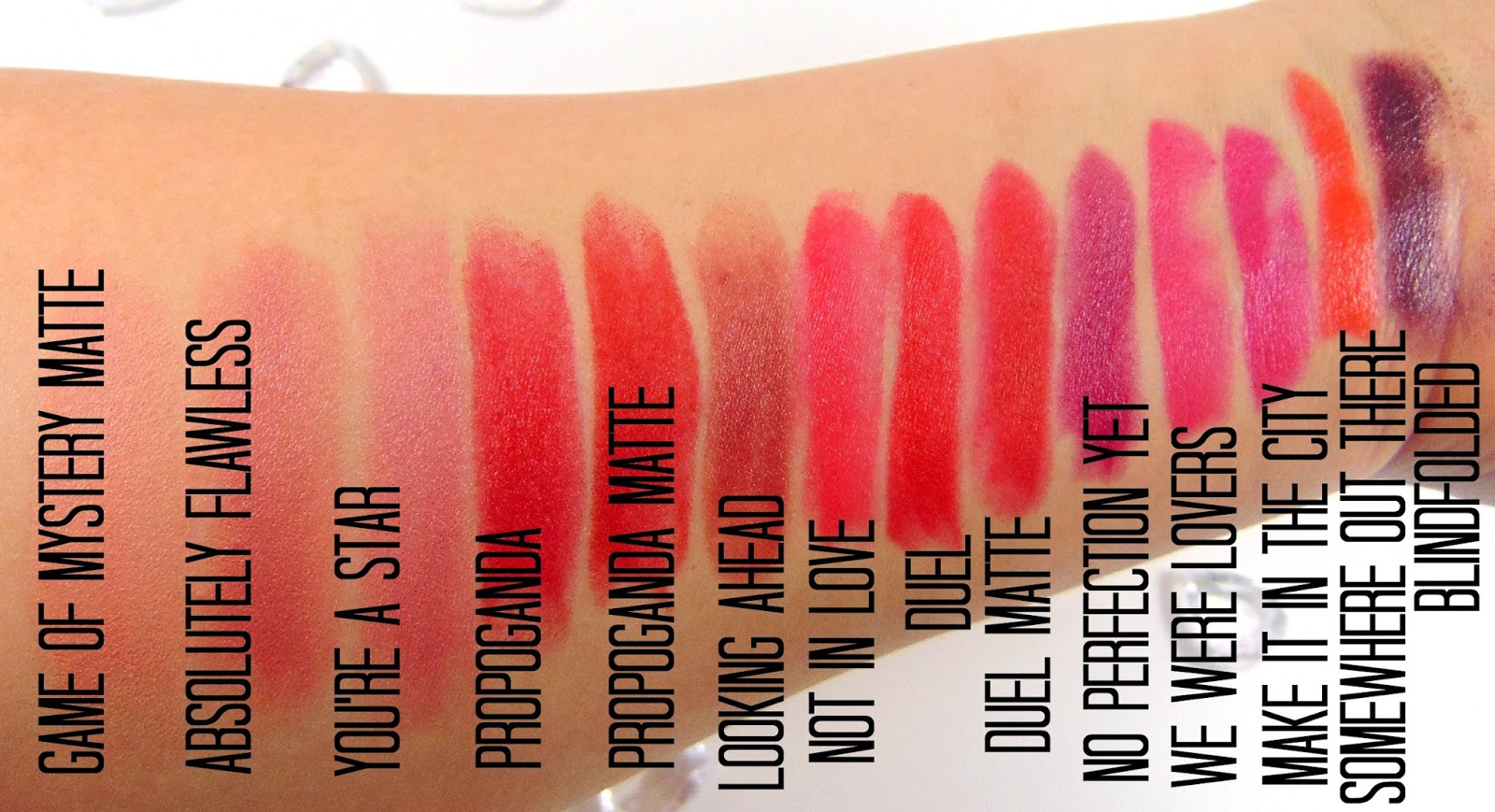 Makeup revolution lipstick swatches