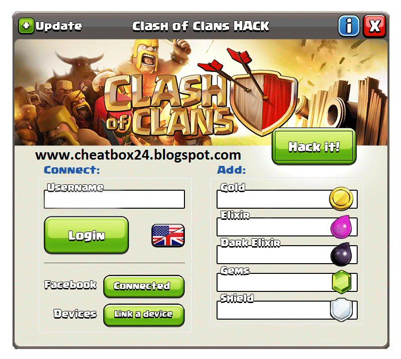Get Android/IOS Game Cheat for Free Clash of Clans gems generator no