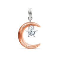 Orori Liontin Bulan Berlian Solitaire