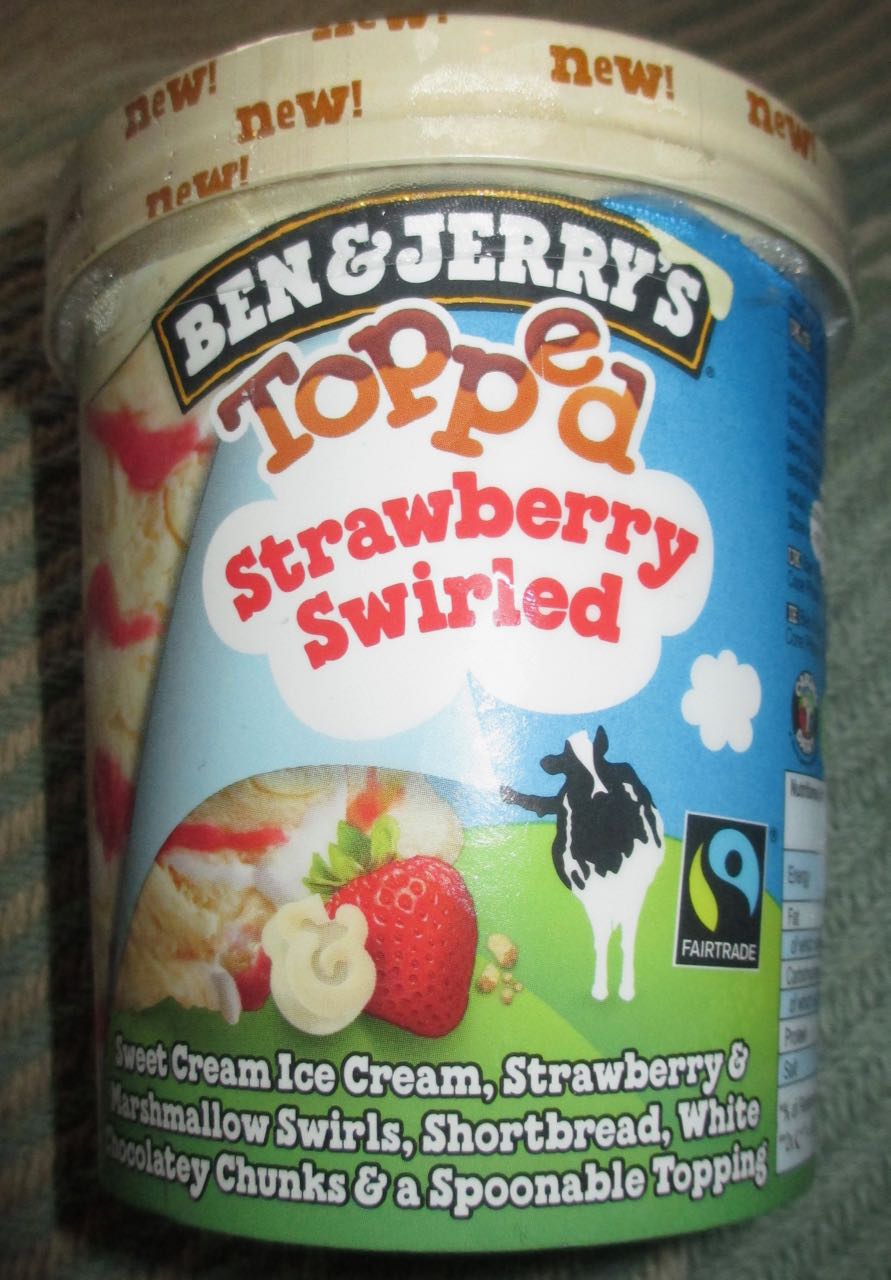 loop th Margaret Mitchell FOODSTUFF FINDS: Ben and Jerry's Topped Strawberry Swirled (Morrisons) By  @Cinabar
