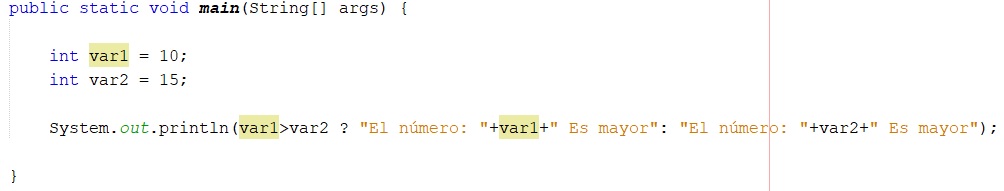 Cómo utilizar operador ternario en Java