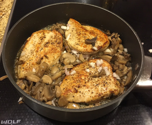 GREAT EATS HAWAII CHICKEN WITH SWISS CHEESE AND MUSHROOMS