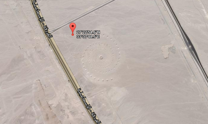 صورة لنفس الصحراء من خرائط جوجل