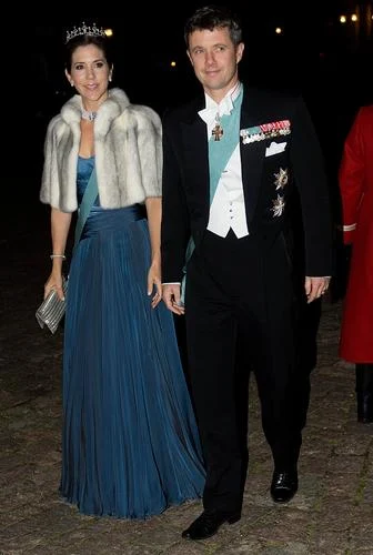 Crown Prince Frederik and Crown Princess Mary, Prince Joachim and Princess Marie attended a State dinner at Fredensborg Palace