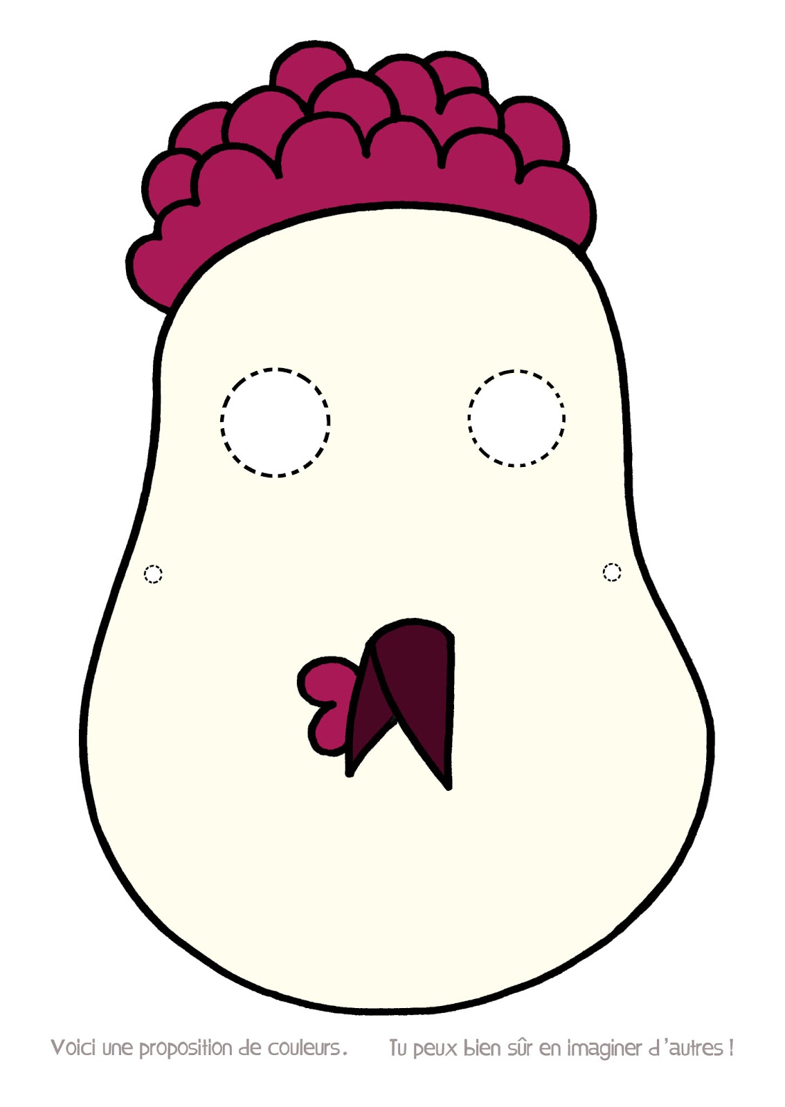 Le super-blog de Mamie Poule: un masque mamie poule pour se raconter