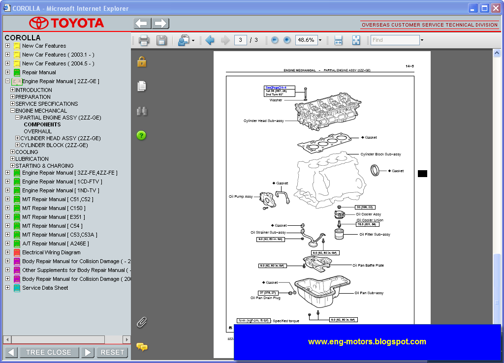 Toyota Corolla Service Manual 2007