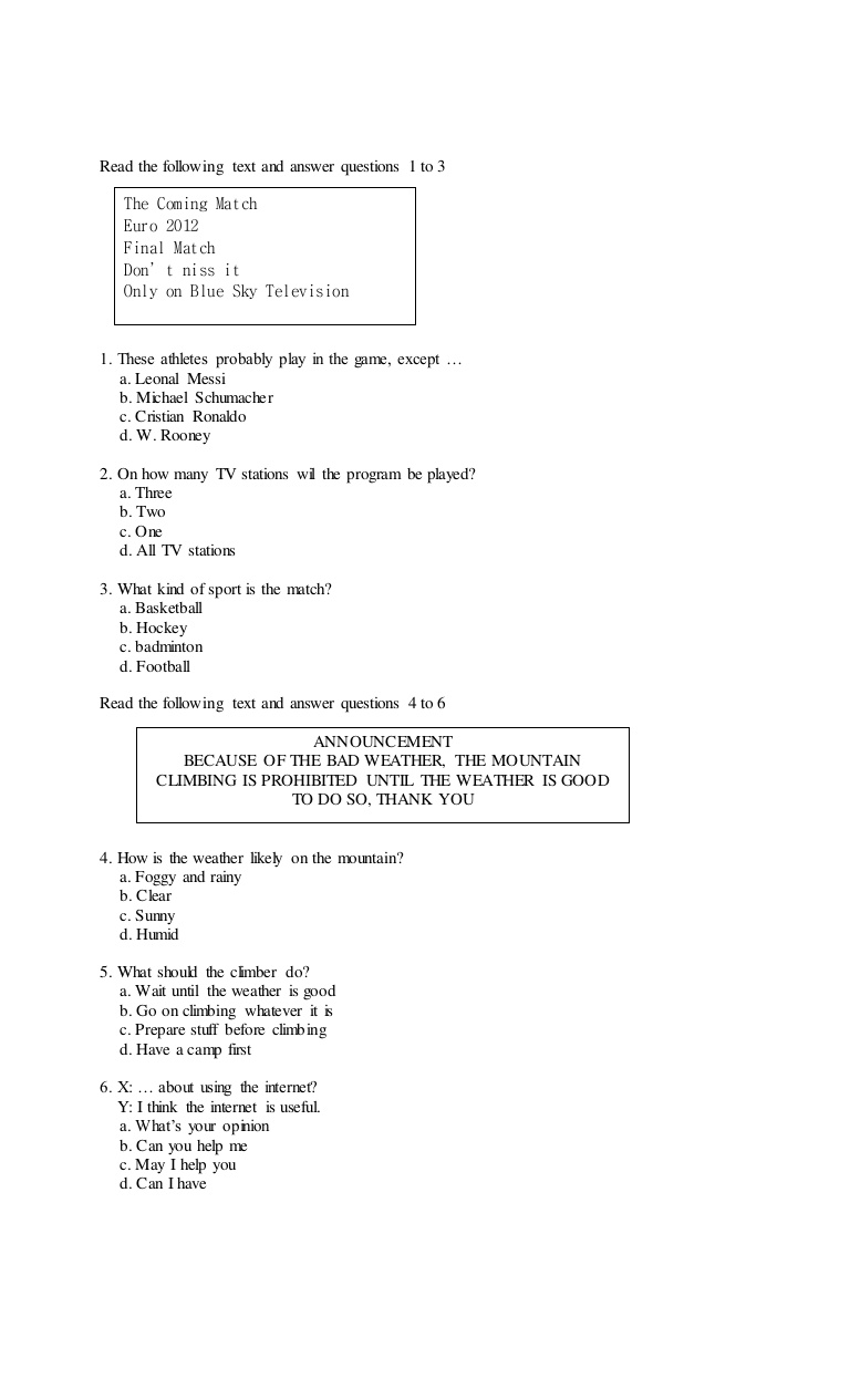 Contoh Soal Pilihan Ganda Giving Instruction Dan Contoh Soal Pilihan Ganda Giving Instruction Dan