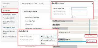 Cara Ubah Password dan Email di e-Nofa Online