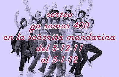 CAN JOAN I SARA: SORTEO EN EL BLOG SEÑORITA MANDARINA