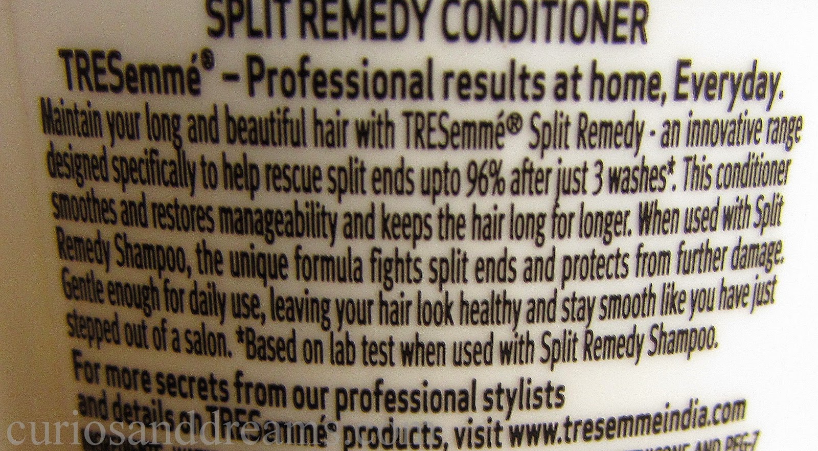 Tresemme Split Remedy Shampoo and Conditioner Review, Tresemme Split Remedy Shampoo review, Tresemme Split Remedy conditoner review