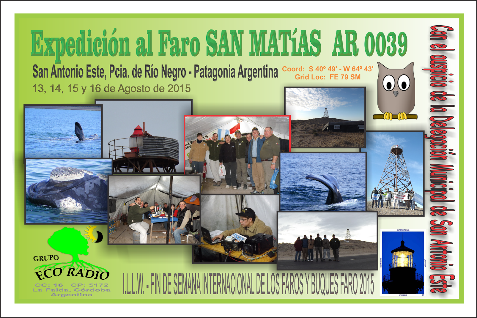 QSL Especial Expedición Faro San Matías AR 0039
