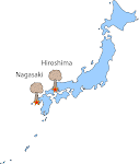 Where in Japan the Atomic Bombs were dropped