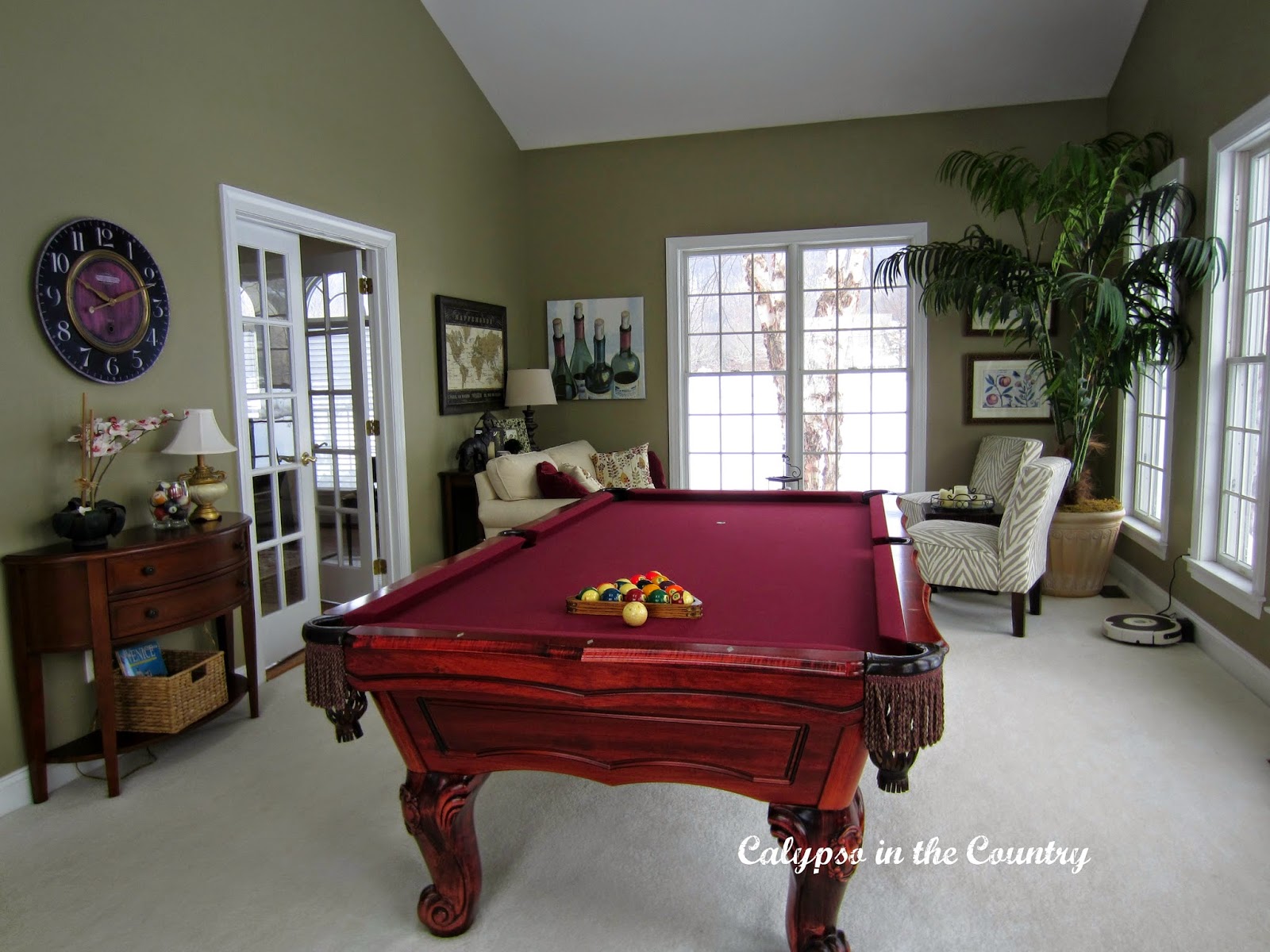 Burgundy Pool Table