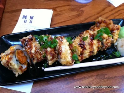 salmon roll at Manpuku sushi restaurant in Berkeley, CA