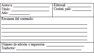 fanamana =p: Fichas bibliograficas