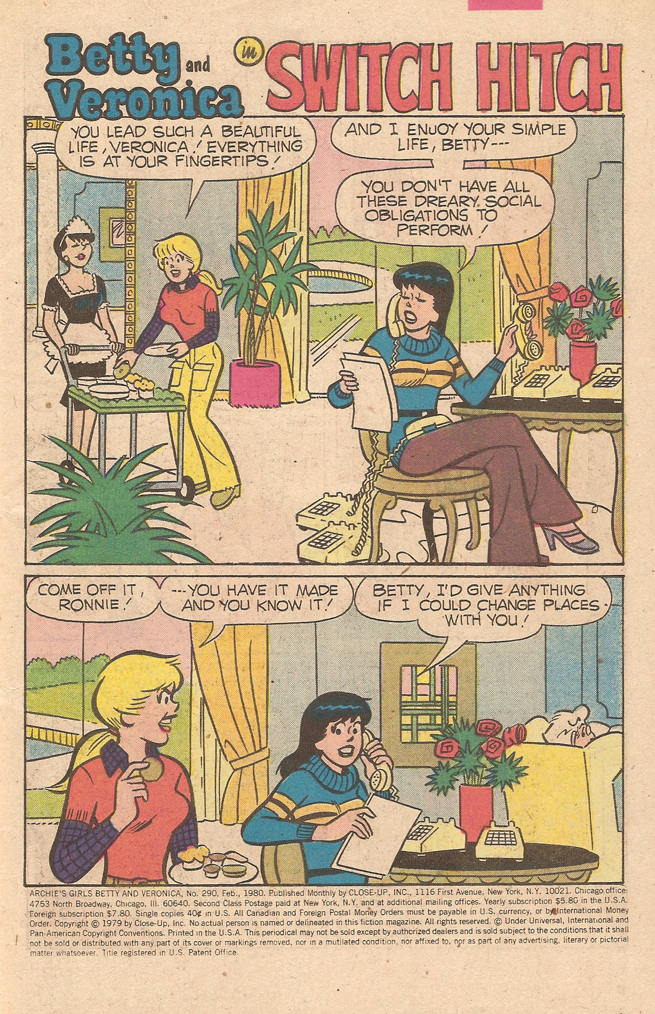 Read online Archie's Girls Betty and Veronica comic -  Issue #290 - 3