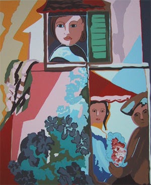 Moça na Janela - Cícero Dias e suas principais pinturas ~ Pintor pernambucano