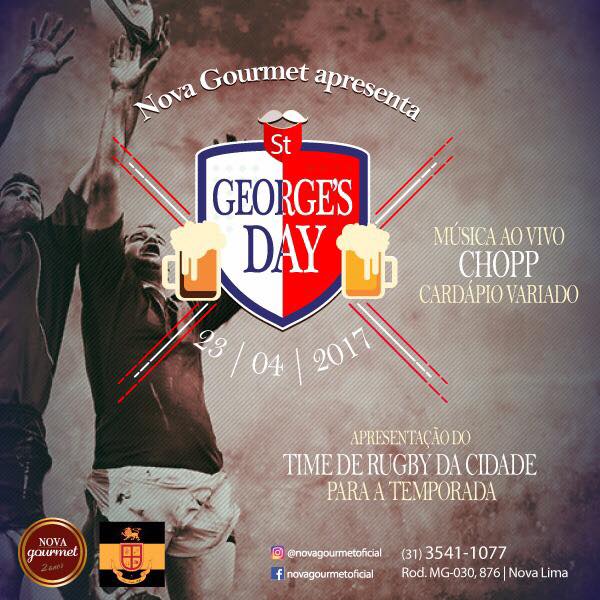 St. George’s Day: Nova Gourmet e Nova Lima Rugby promovem festa tradicional inglesa em Nova Lima
