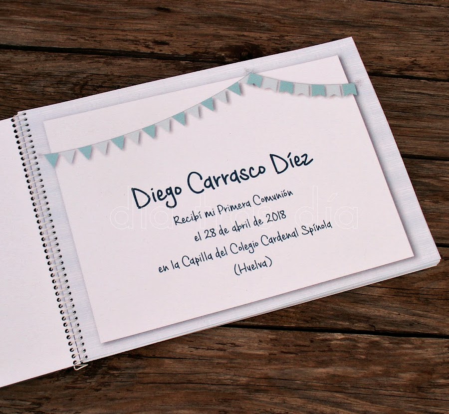 Libro firmas Primera Comunión