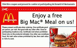 Mcdonalds Printable Coupons May 2018