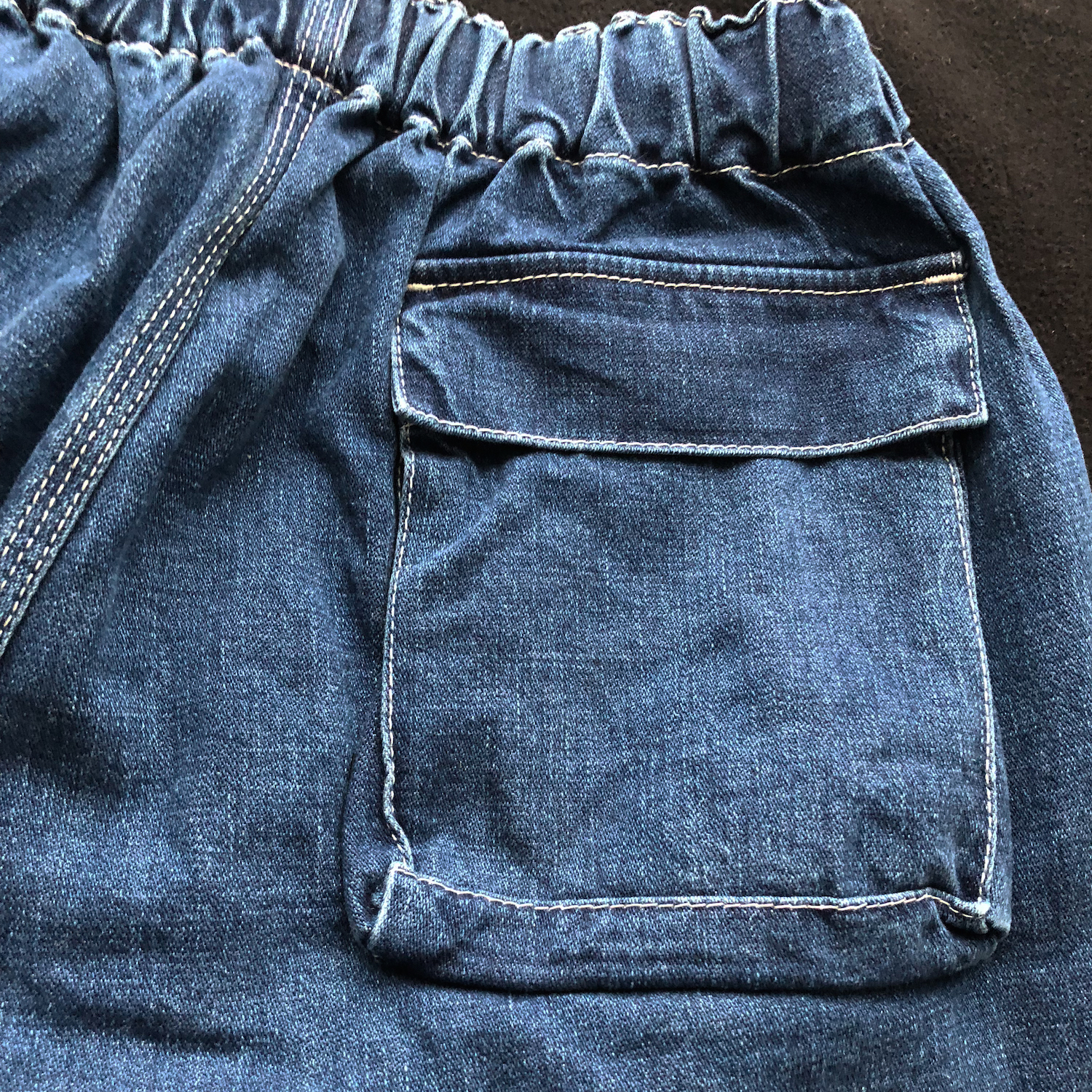 minnano news PANEL DENIM BEACH PANTS