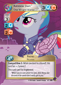 My Little Pony Rainbow Dash, One Winged Warrior Marks in Time CCG Card