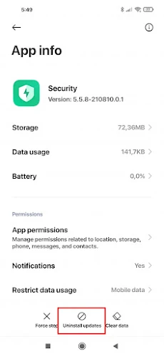 How to Uninstall Update Game Turbo in Xiaomi, Back To Previous Version 7