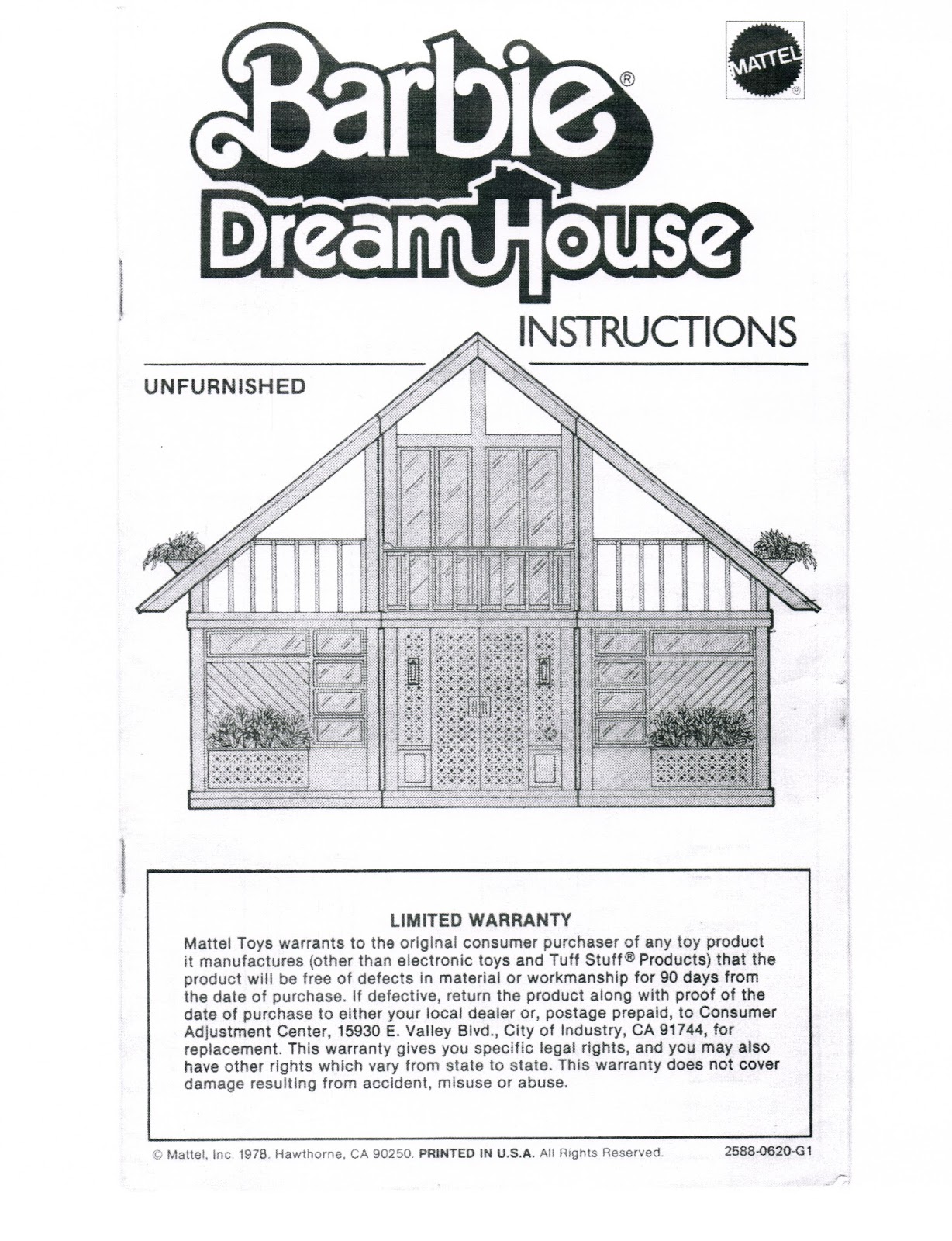 Barbie Dream House Instructions Manual
