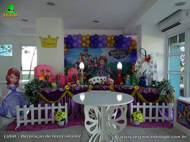 Decoração Princesinha Sofia para festa infantil - Barra - RJ