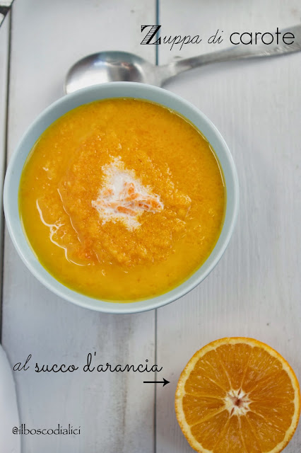 zuppa di carote al succo d'arancia per il 100% gluten (fri)day