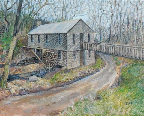 Painting of Cohutta Springs Mill by D.K. Pritchett