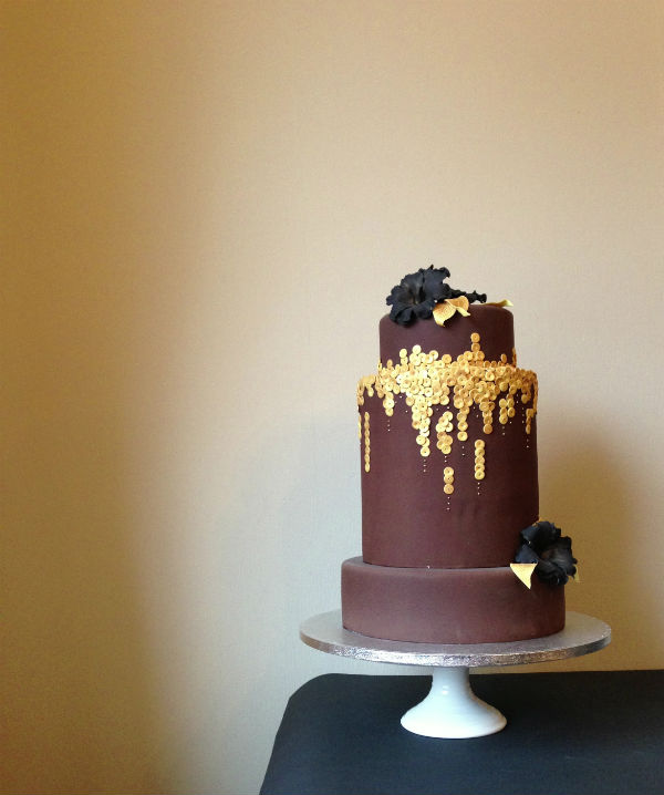CHOCOLATE CAKE WITH A GOLDEN TWIST