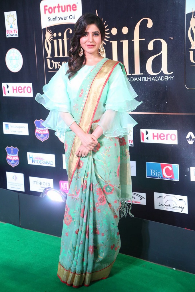 Tollywood Actress Samantha At IIFA Awards 2017 In Green Dress