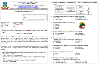 Soal UKK Bahasa Indonesia Kelas 4 SD/MI Soal UKK Bahasa Indonesia Kelas 4 SD/MI