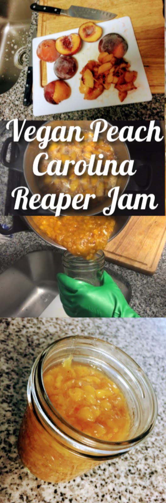 Vegan Peach Carolina Reaper Jam