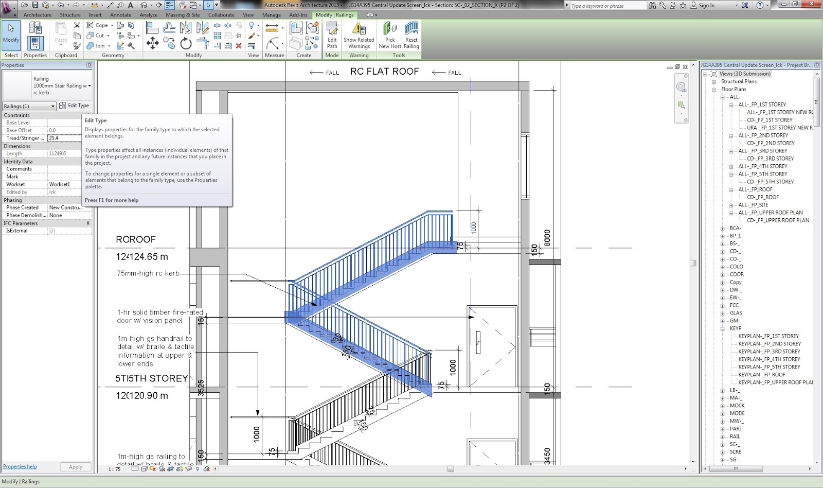 Tortilla Revit + ASX trading journal How to add RC Kerb on Staircase