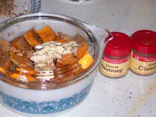 Butternut squash ready to cook