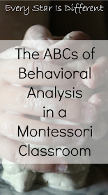 The ABCs of Behavioral Analysis in the Montessori Classroom with free printable.