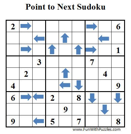 Point to Next Sudoku (Daily Sudoku League #36)