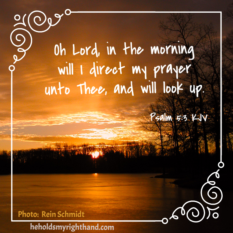 He Holds My Right Hand: TRUST #36: David Nevue and Psalm 5 - morning prayer images