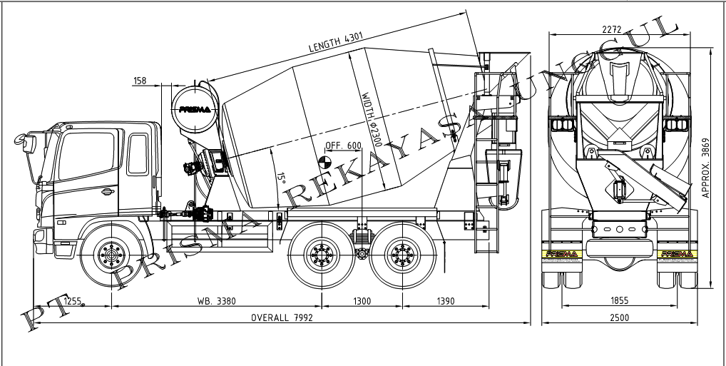 Truck Mixer 7 m3 Murah Penjualan dan Perakitan Mobil Mixer Indonesia